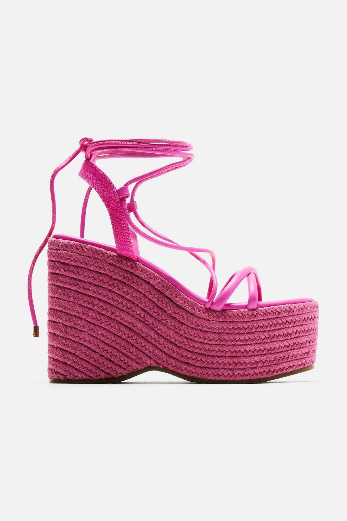 Play It Your Way Wedges - Pink sold by Fashion Nova product image thumbnail 5