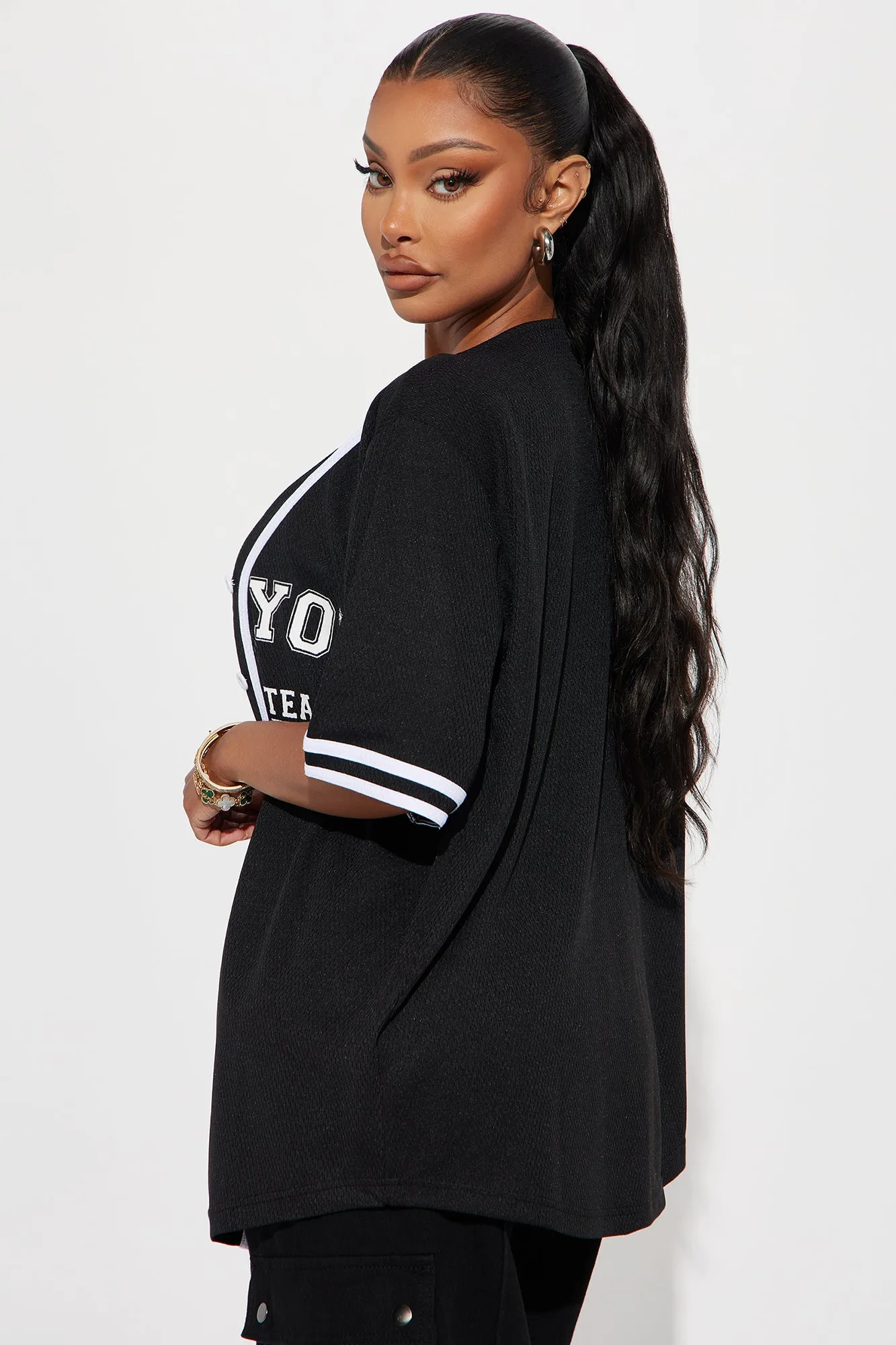 NY Home Team Jersey Tee - Black sold by Fashion Nova product image thumbnail 3