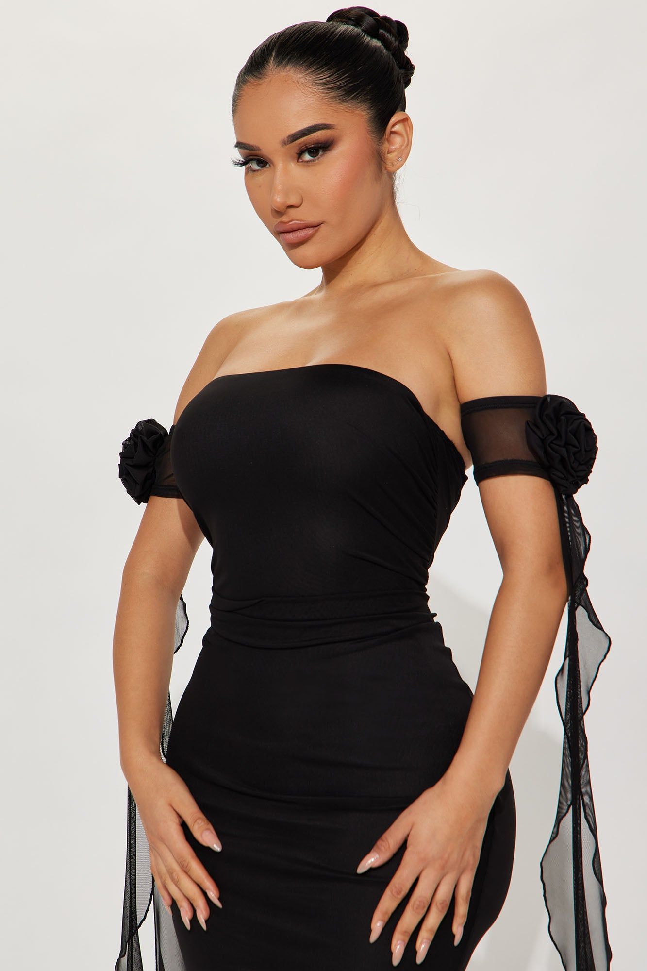 Timeless Crushing Mesh Midi Dress - Black sold by Fashion Nova product image thumbnail 2