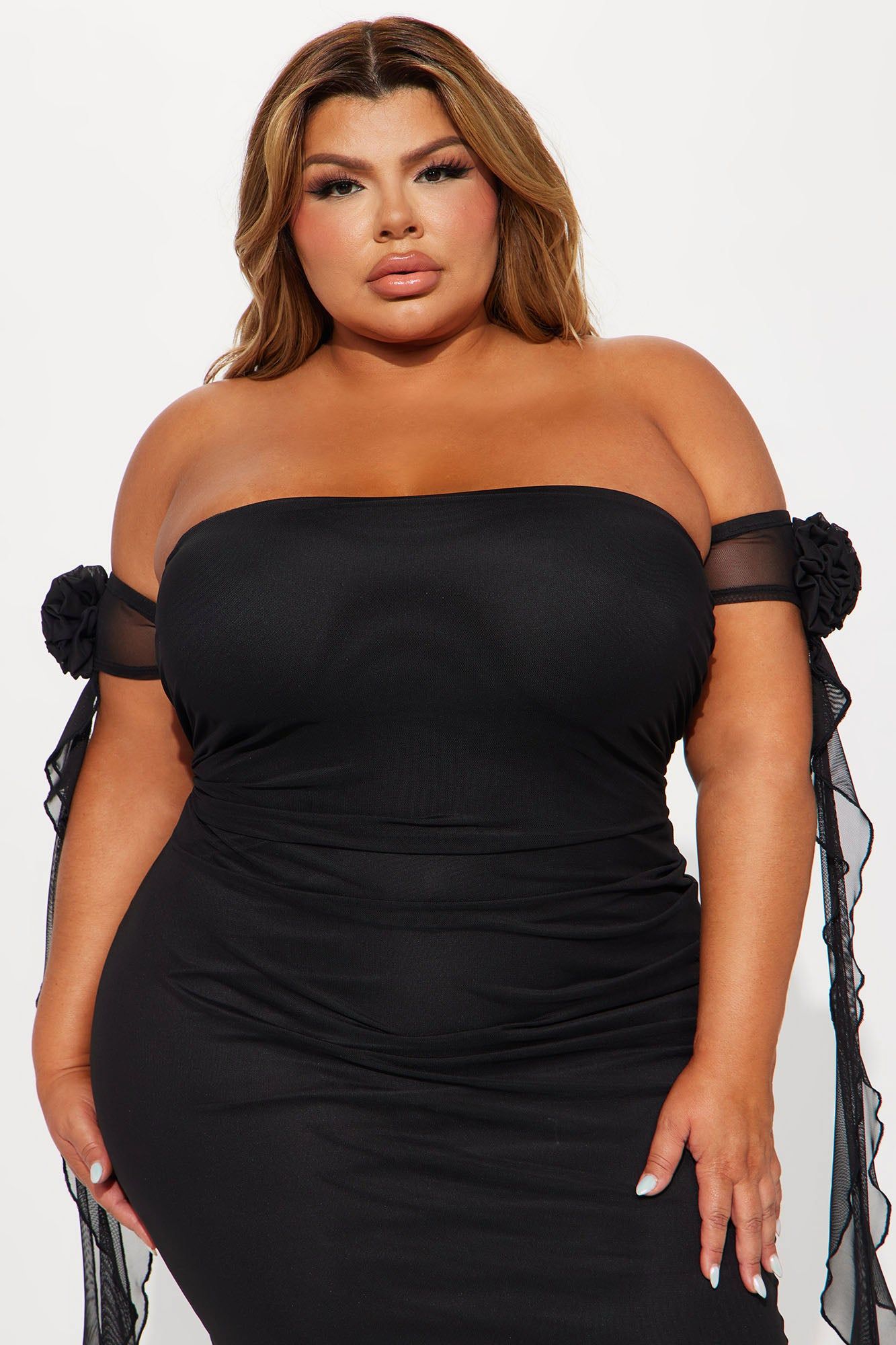 Timeless Crushing Mesh Midi Dress - Black sold by Fashion Nova product image thumbnail 5