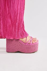 Play It Your Way Wedges - Pink sold by Fashion Nova