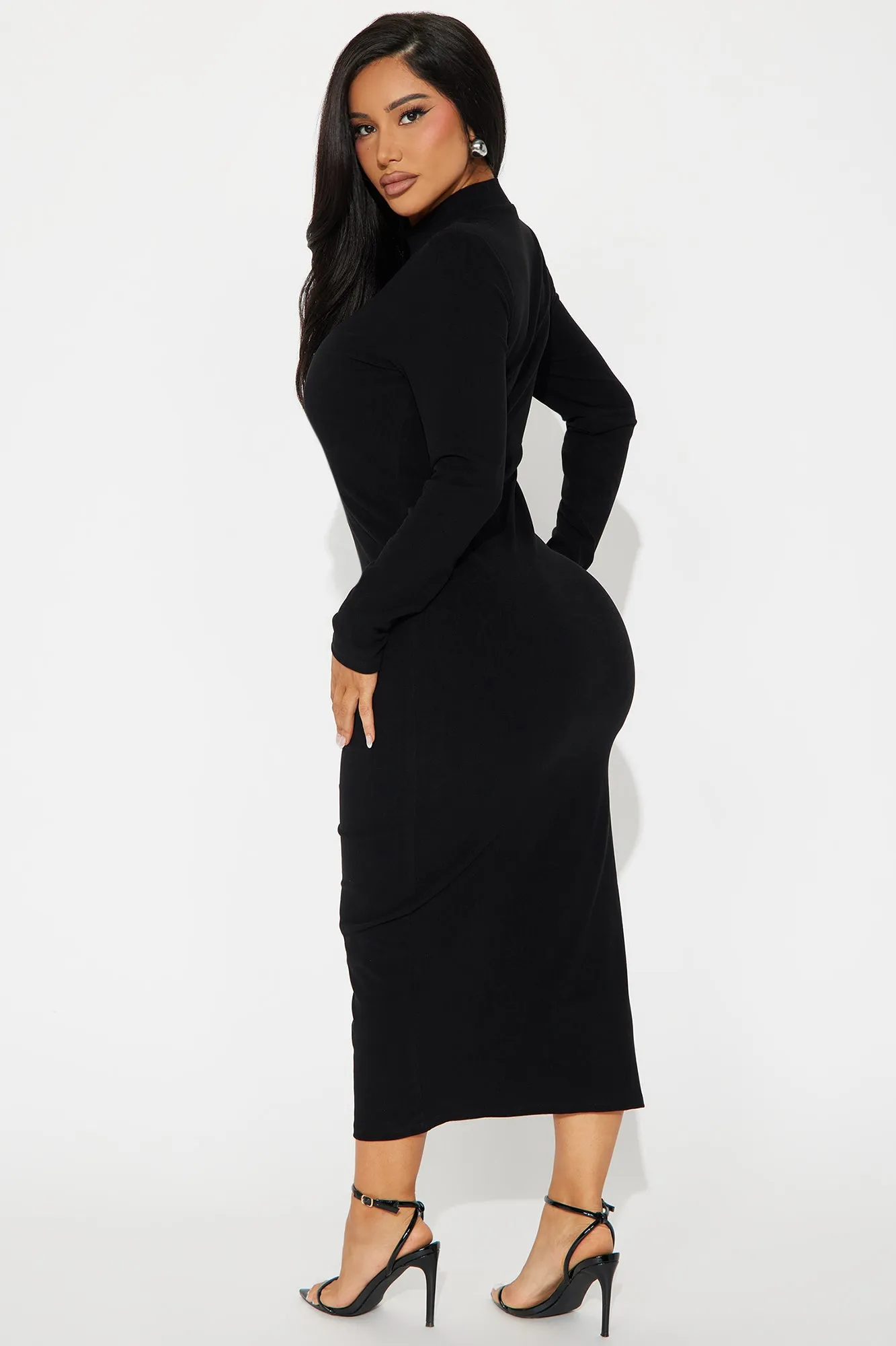 Maria Mock Neck Maxi Dress - Black sold by Fashion Nova product image thumbnail 3