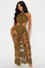 Arista Crochet Maxi Dress - Olive sold by Fashion Nova
