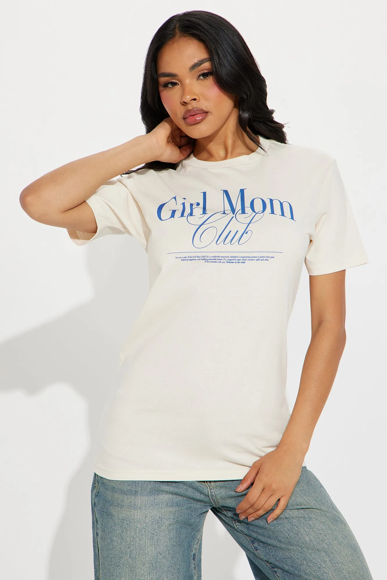 Vintage Girl Mom Club Tee - Beige sold by Fashion Nova