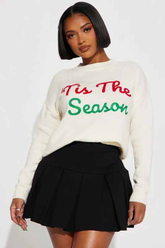 'Tis The Season Sweater - Ivory/combo sold by Fashion Nova