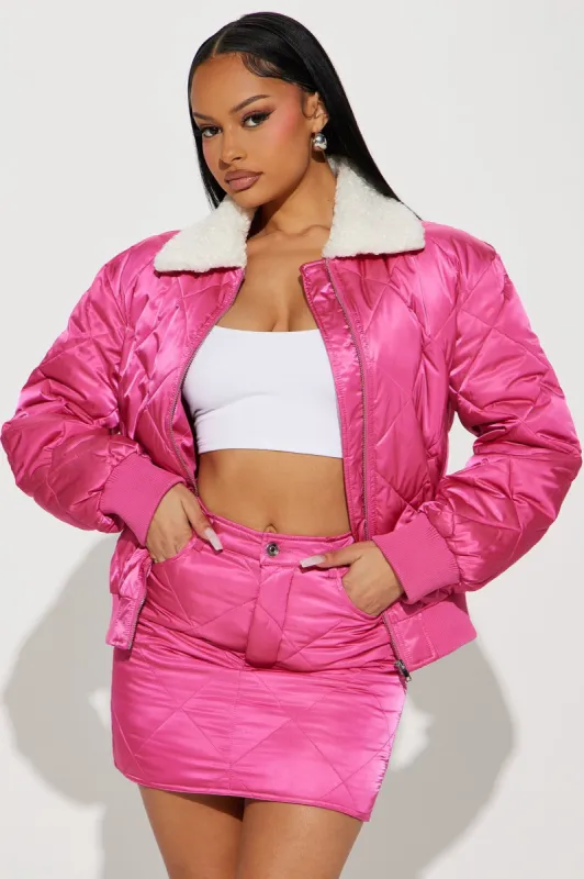 Kaylee Quilted Mini Skirt Set - Pink sold by Fashion Nova