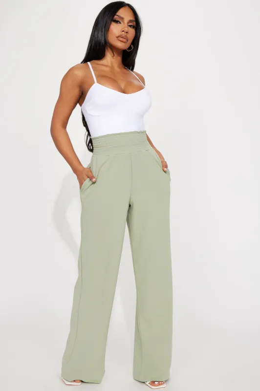 Breezy Day Wide Leg Pant - Sage sold by Fashion Nova