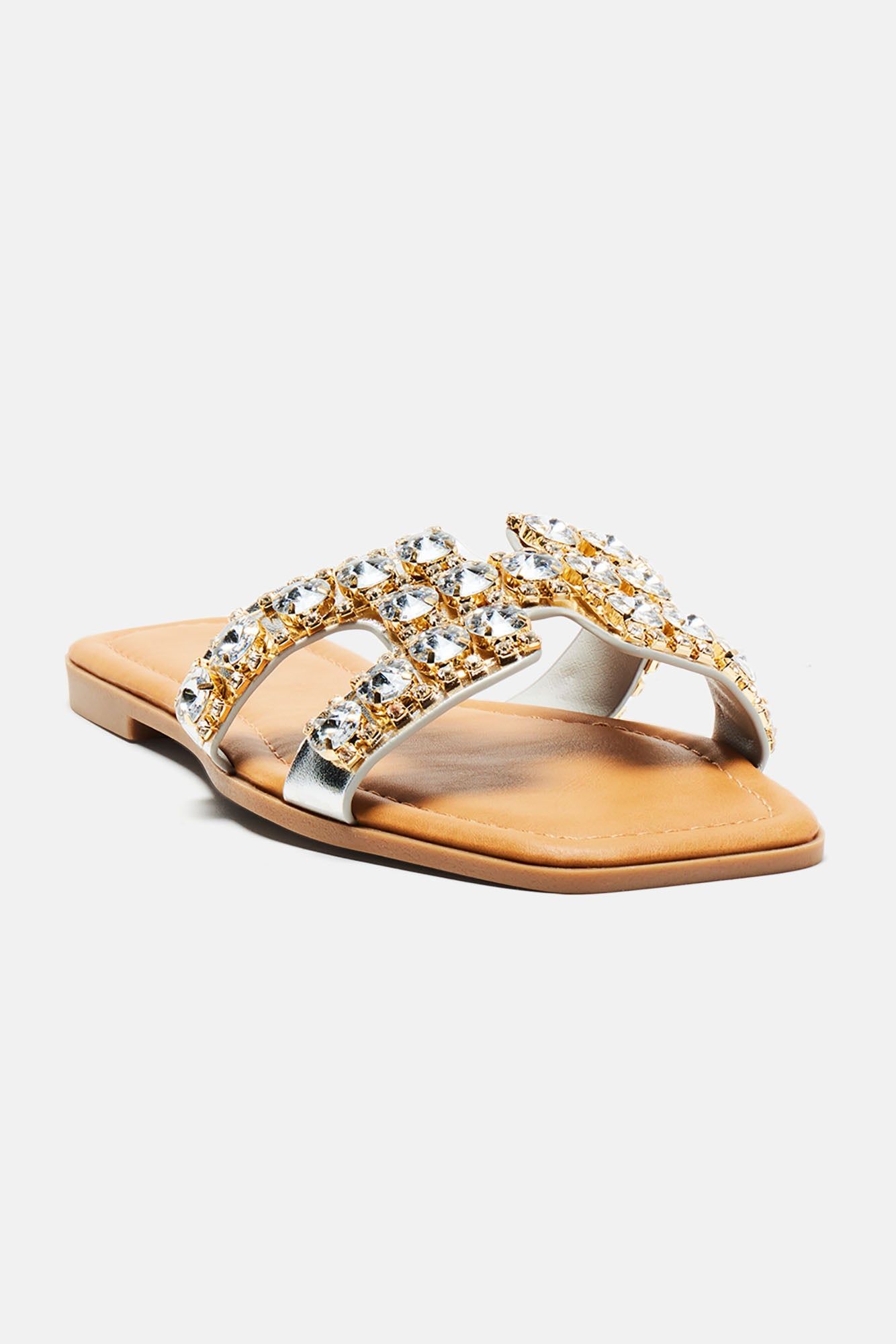 Noelle Flat Sandals - Silver sold by Fashion Nova product image thumbnail 2