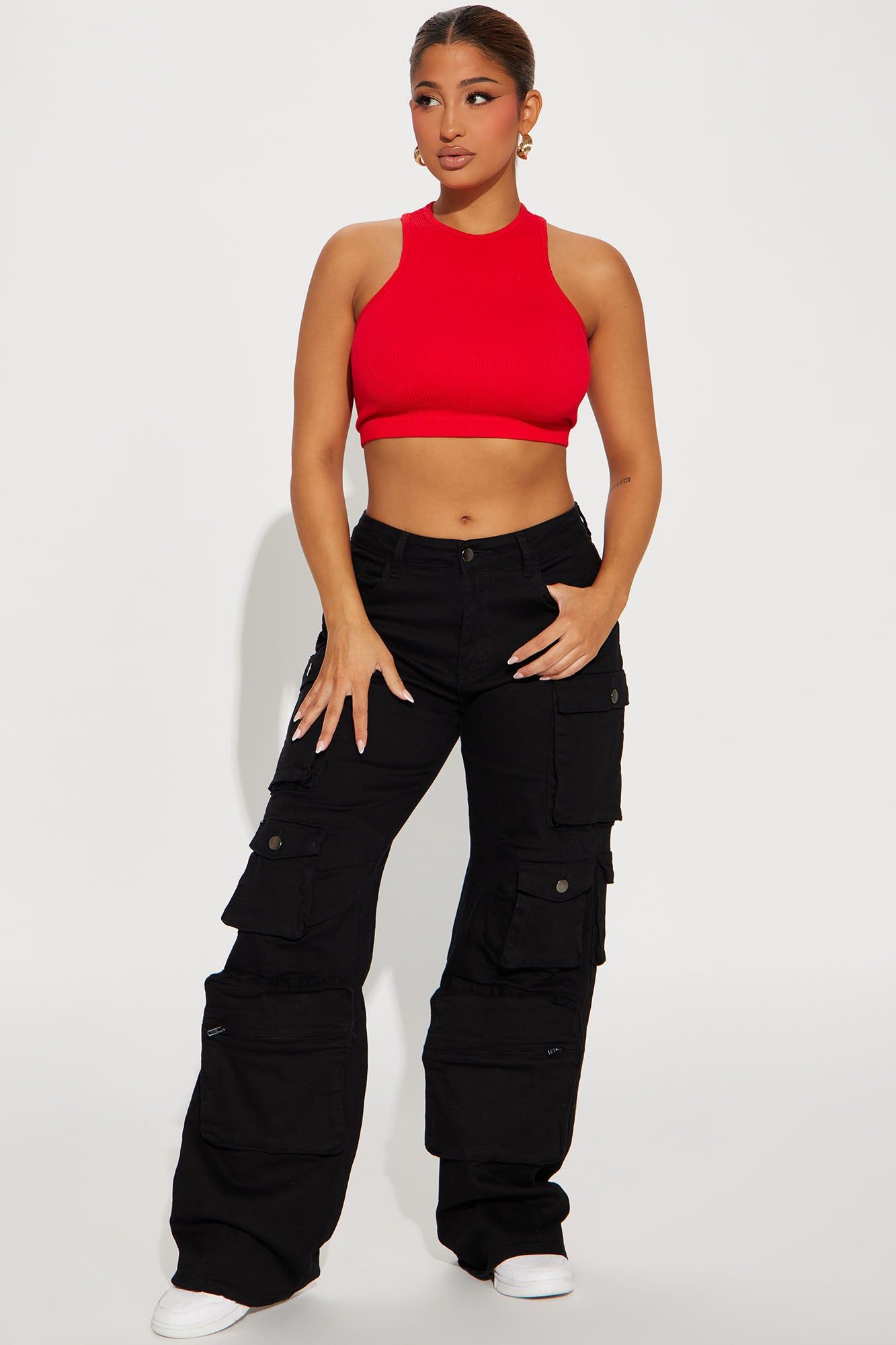 Staci Seamless Cropped Top - Red sold by Fashion Nova product image thumbnail 2