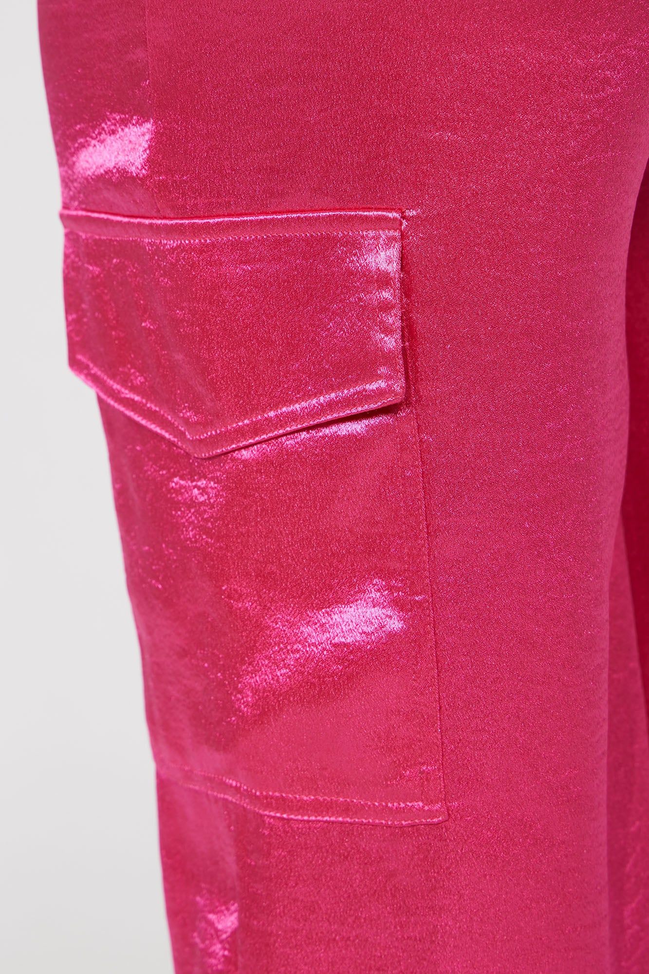 Same Girl Satin Pant Set - Fuchsia sold by Fashion Nova product image thumbnail 4