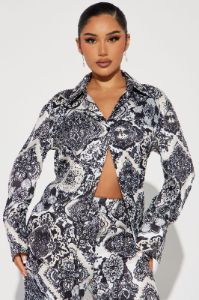 Lavish Living Satin Pant Set - Black sold by Fashion Nova