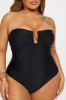 Laila Square Wire 1 Piece Swimsuit - Black sold by Fashion Nova