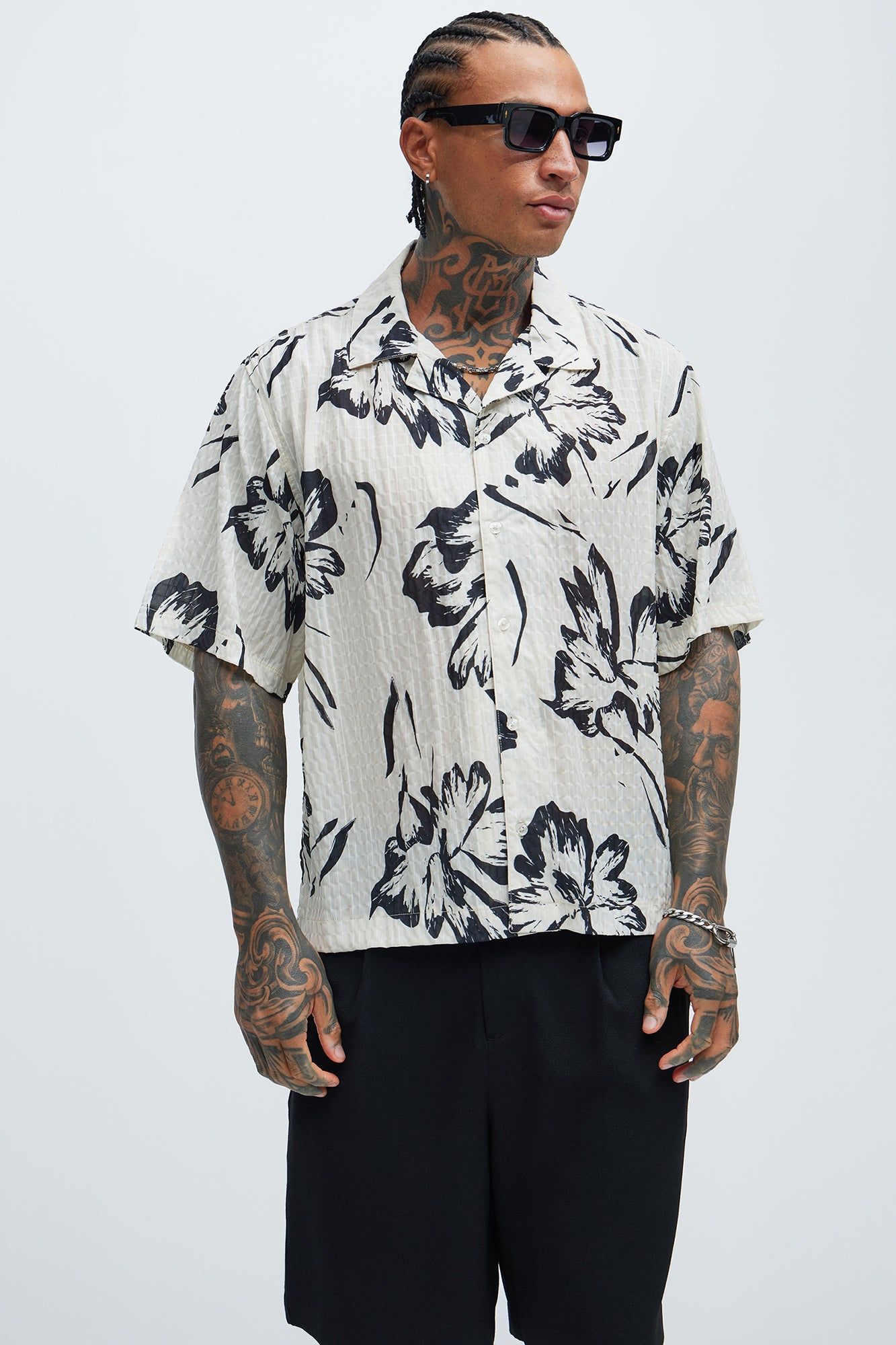 Ivory Textured Shirt - Cream/combo | Parallel