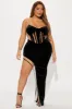 Leila Corset Velvet Maxi Dress - Black sold by Fashion Nova