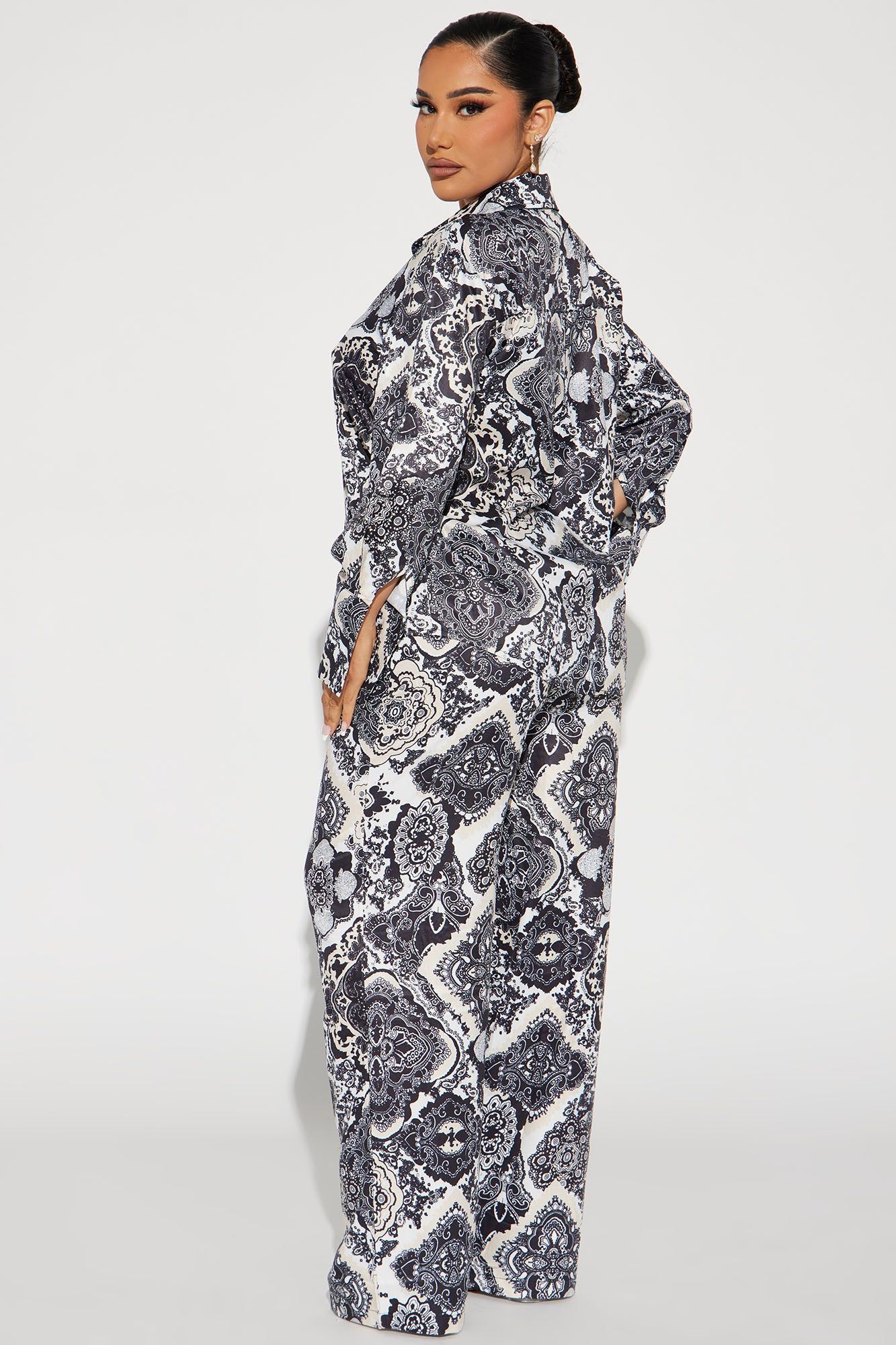 Lavish Living Satin Pant Set - Black sold by Fashion Nova product image thumbnail 3