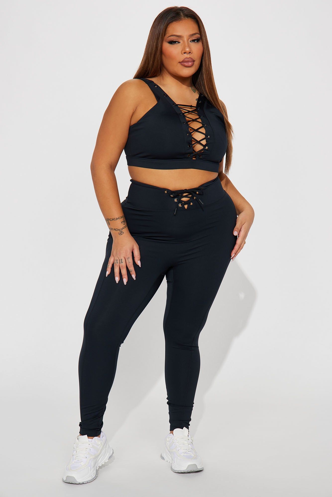 Hard Work Elevate Lace Up Active Legging - Black sold by Fashion Nova product image thumbnail 4