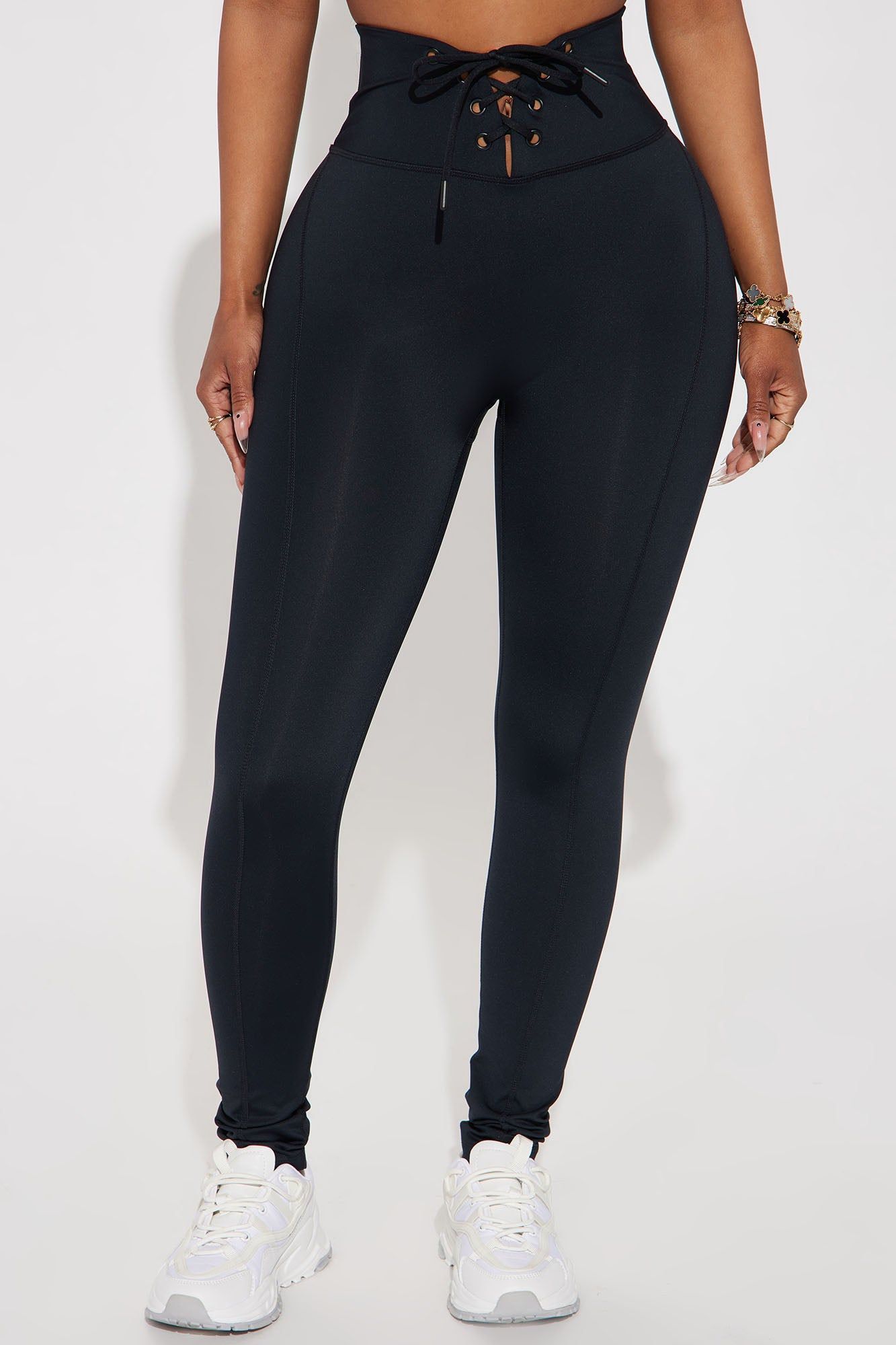 Hard Work Elevate Lace Up Active Legging - Black sold by Fashion Nova product image thumbnail 2