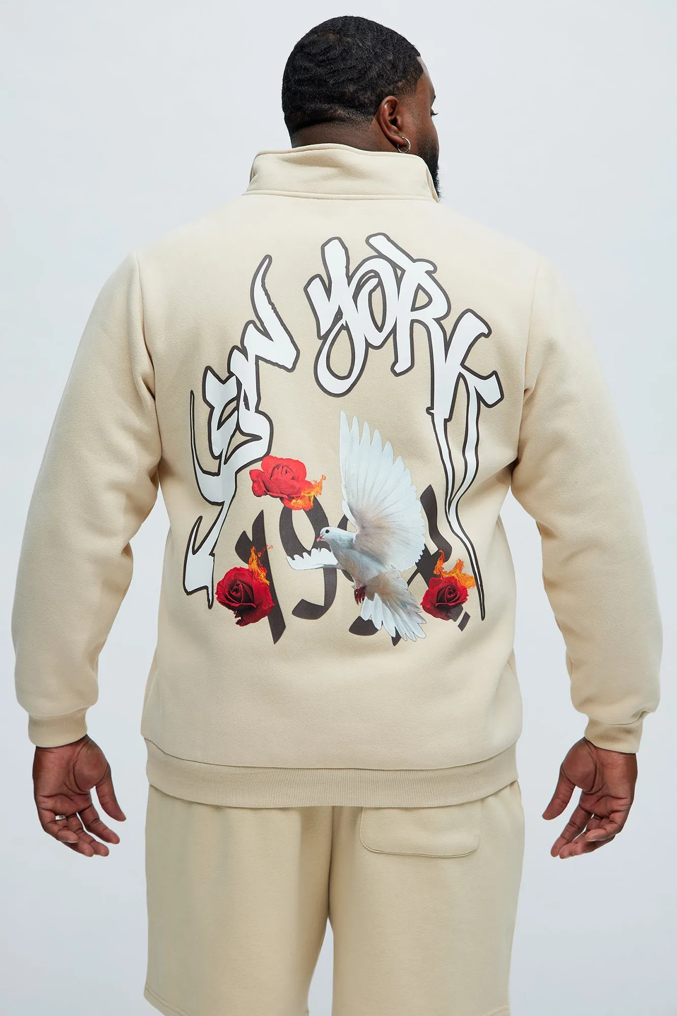 NYC 199X Quarter Zip Sweatshirt - Tan sold by Fashion Nova product image thumbnail 5