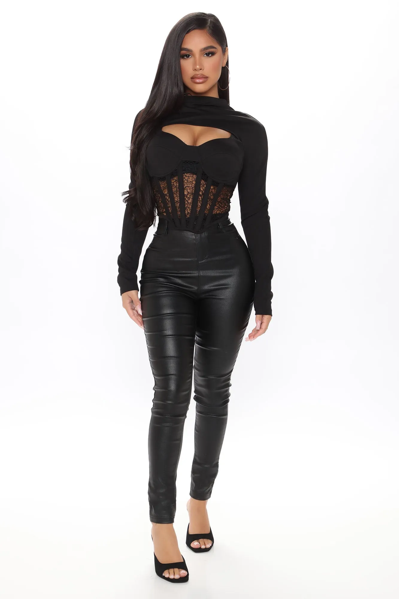 Showin' Up 2 Piece Corset Top - Black sold by Fashion Nova product image thumbnail 2