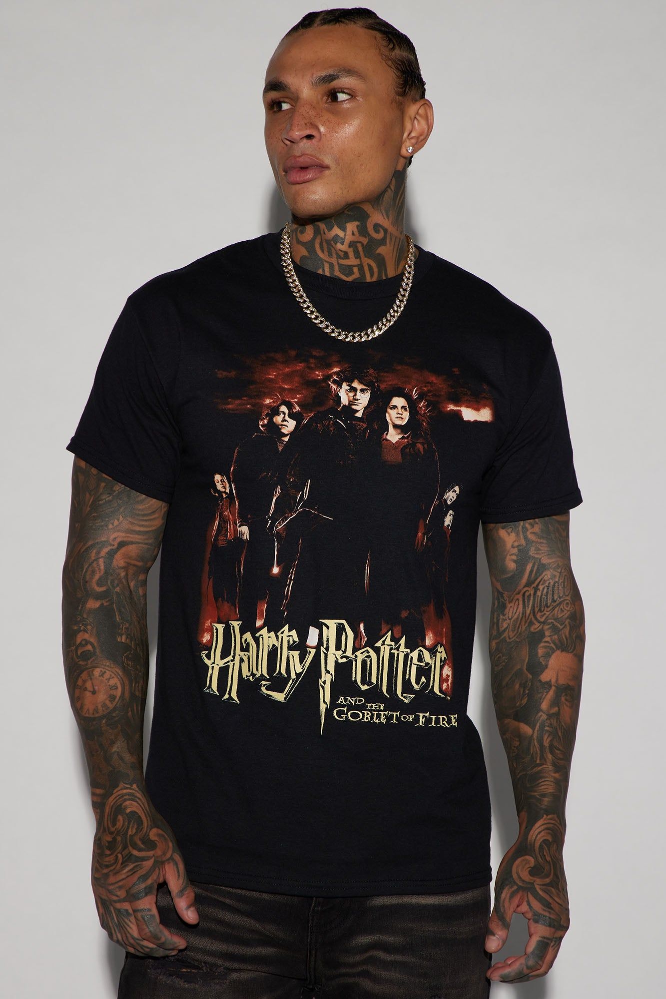 Harry Potter Short Sleeve Tee - Black sold by Fashion Nova