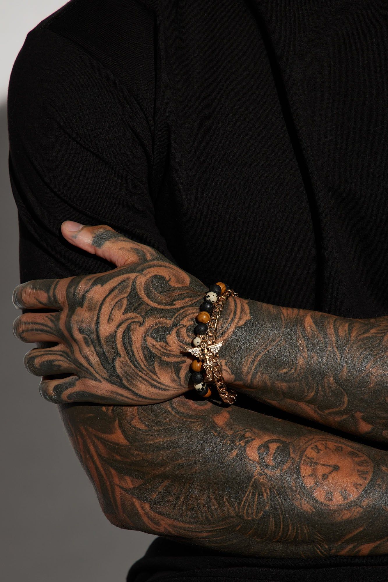 Fallen Angel Bracelet Set - Gold/Black sold by Fashion Nova product image thumbnail 2