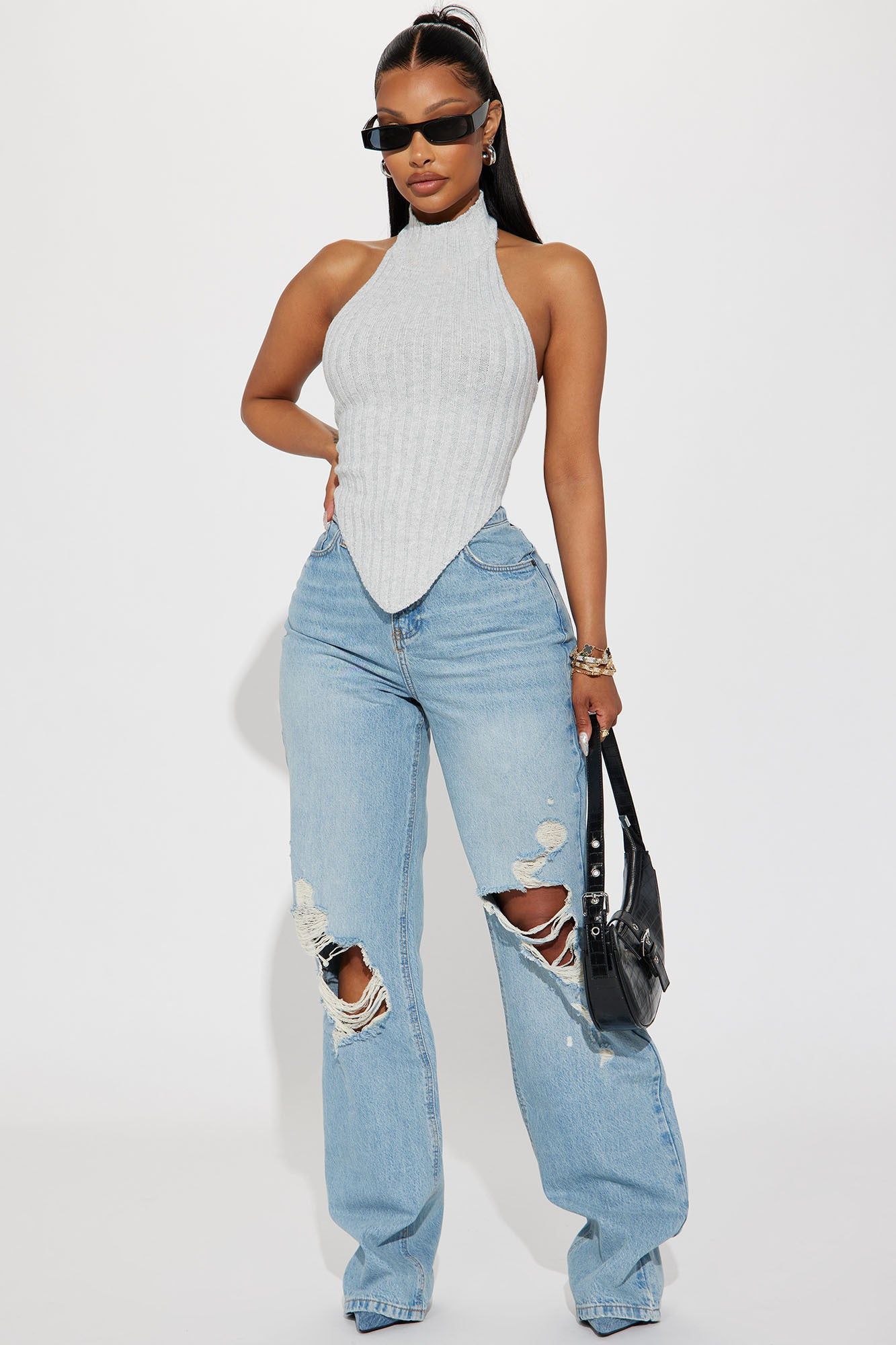 Kinslie Sweater Top - Grey sold by Fashion Nova product image thumbnail 2