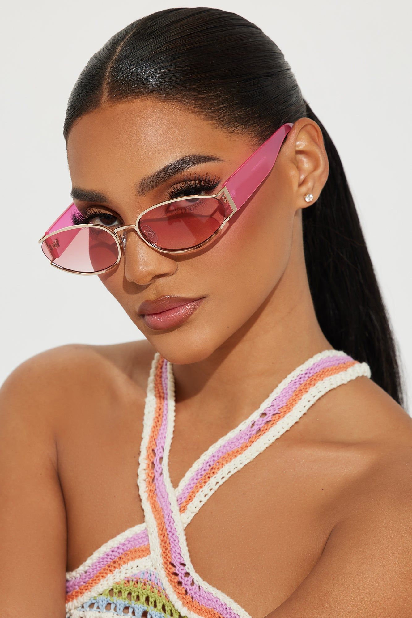 What We Know Sunglasses - Pink sold by Fashion Nova