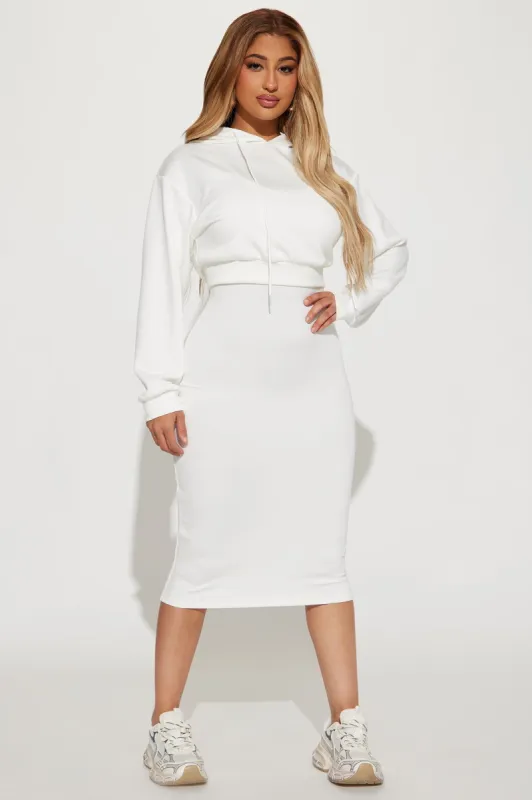 Quinn Sweater Midi Dress Set - White sold by Fashion Nova
