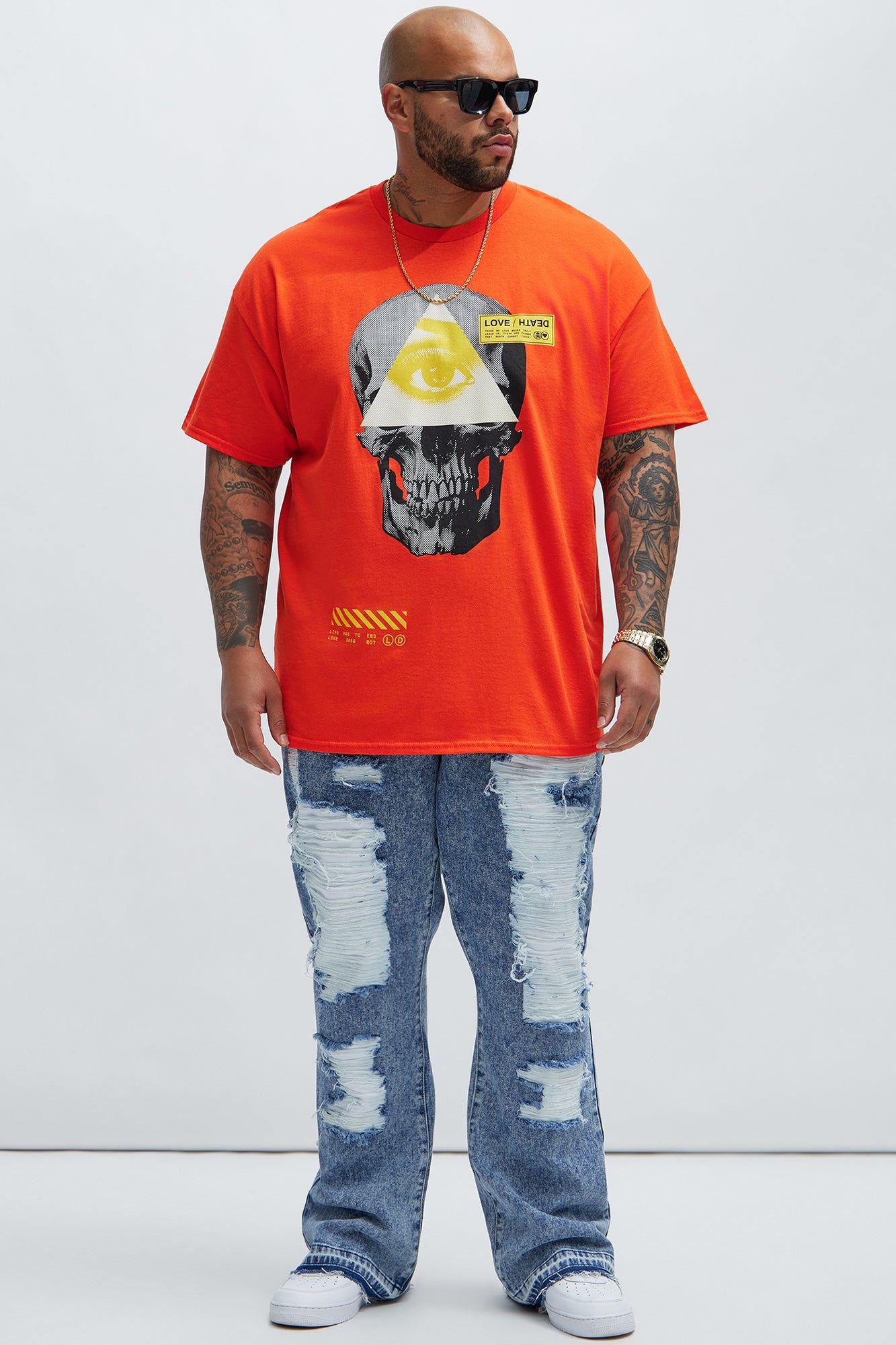 Love And Death Label Short Sleeve Tee - Orange sold by Fashion Nova product image thumbnail 5