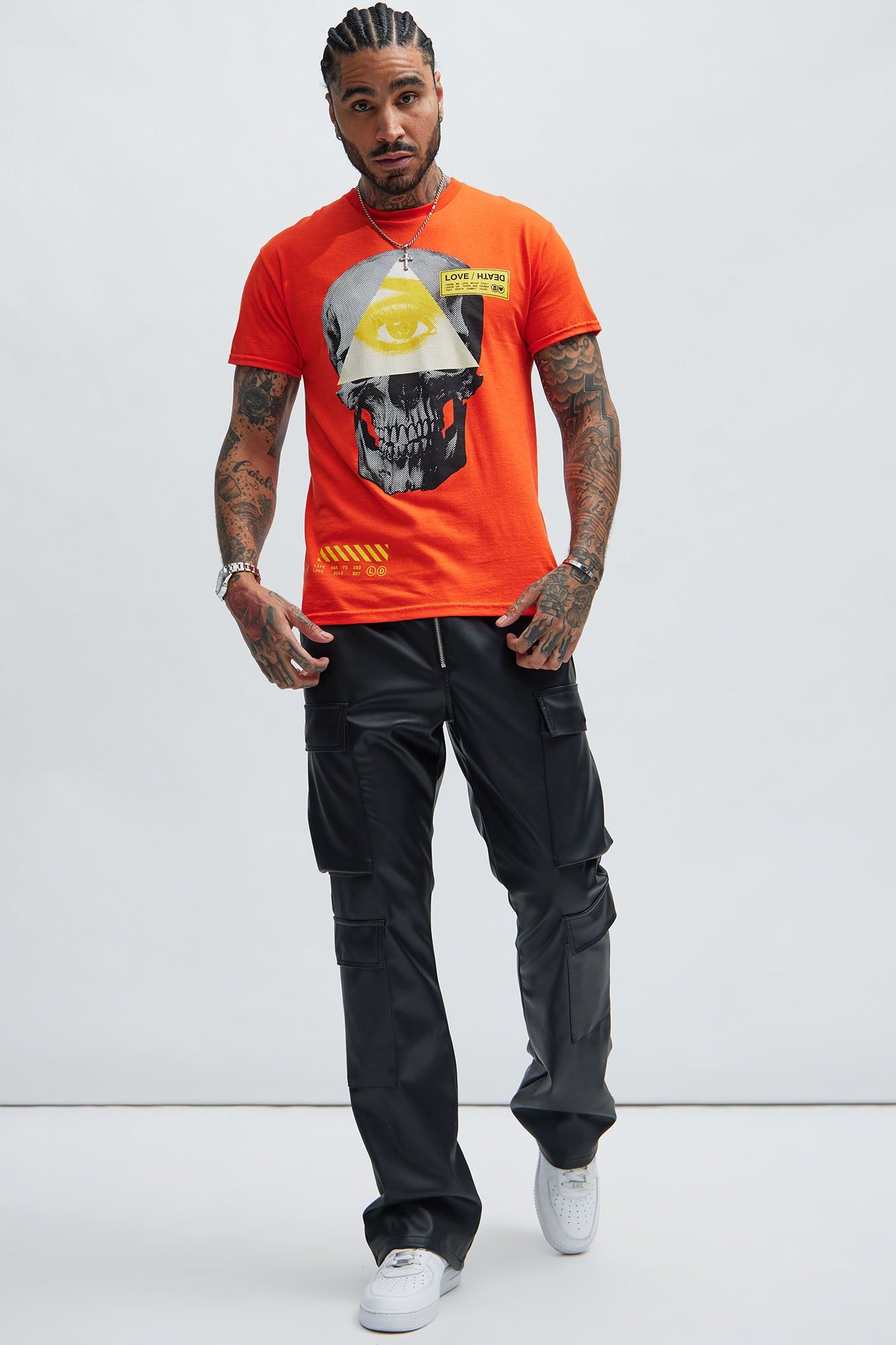 Love And Death Label Short Sleeve Tee - Orange sold by Fashion Nova product image thumbnail 2