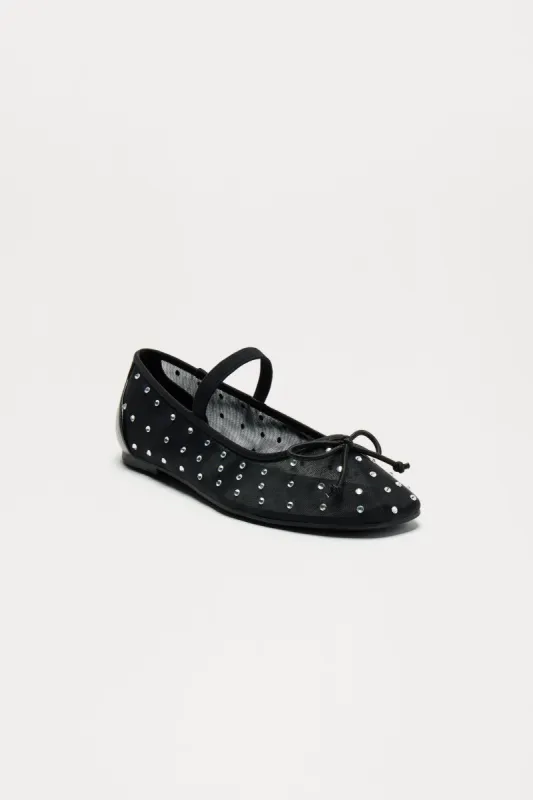 Love First Embellished Flats - Black sold by Fashion Nova
