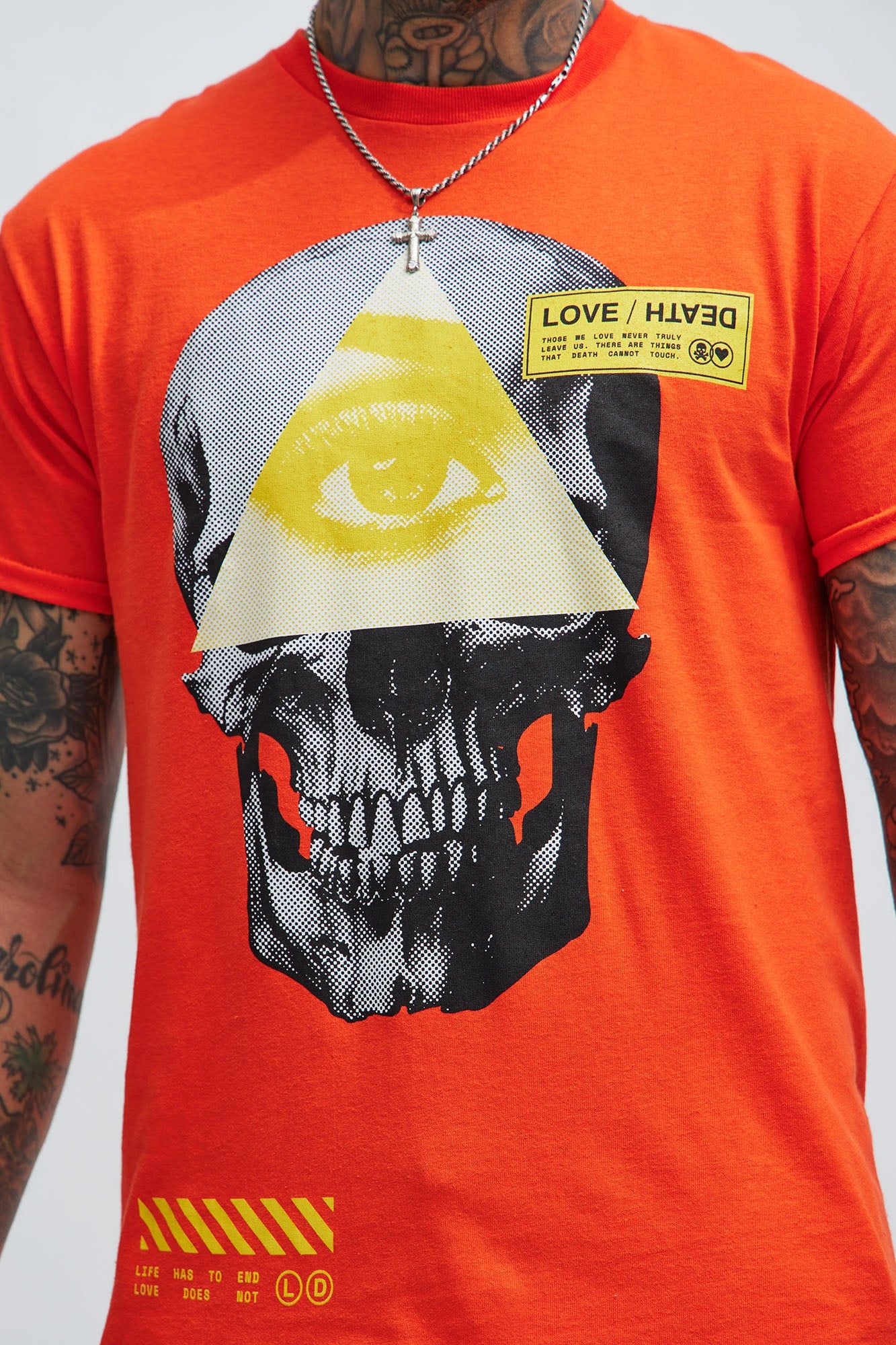 Love And Death Label Short Sleeve Tee - Orange sold by Fashion Nova product image thumbnail 3