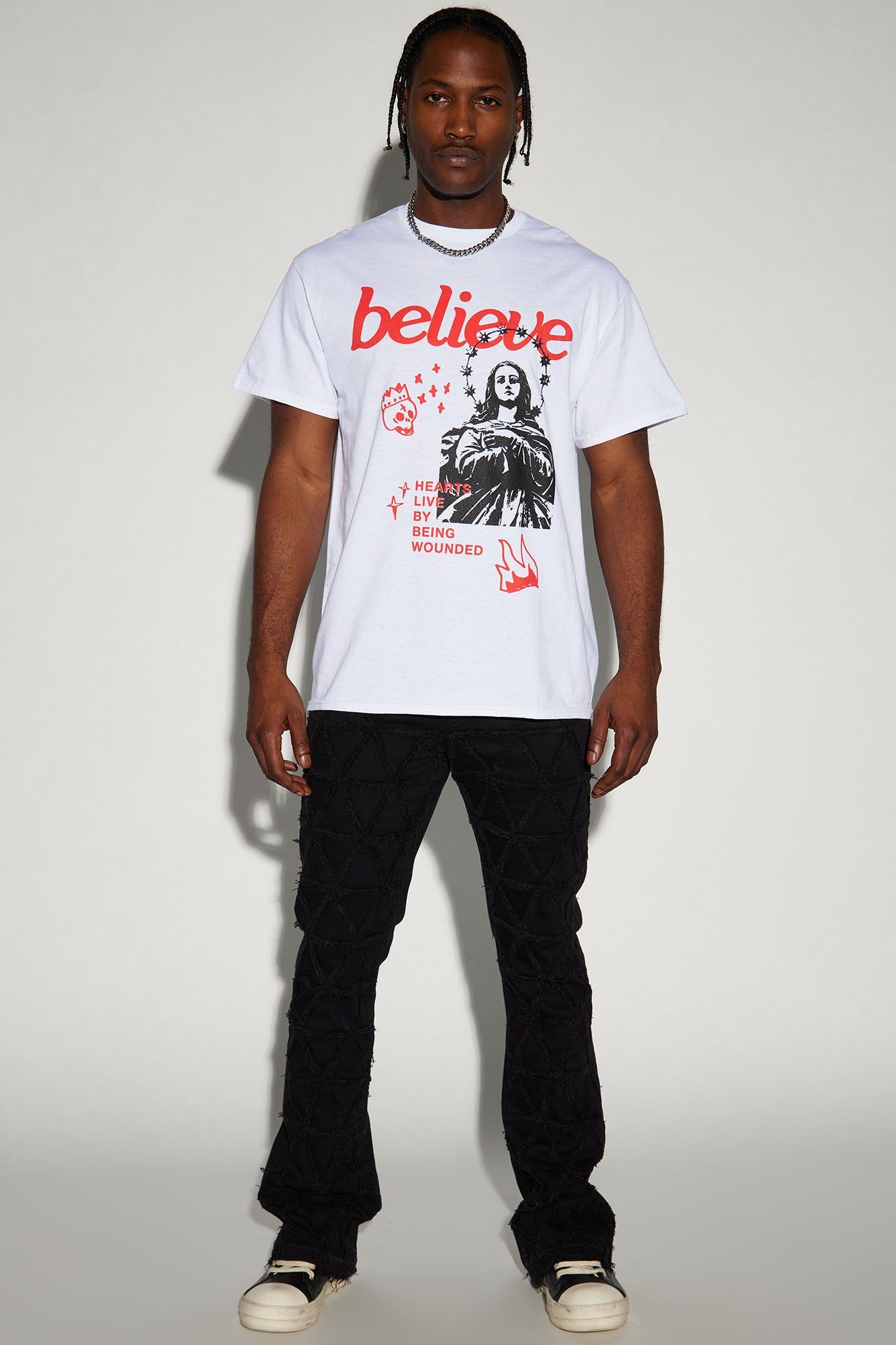 Believe Saint Short Sleeve Tee - White sold by Fashion Nova product image thumbnail 2