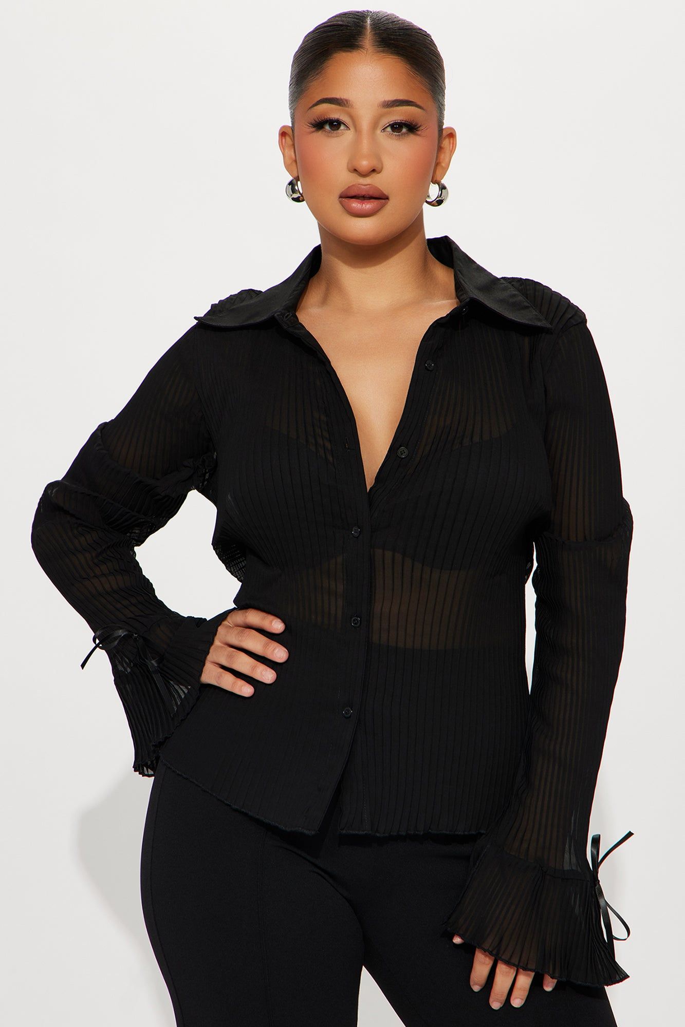 In Harmony Shirt - Black sold by Fashion Nova