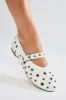 No Feelings Grommet Ballet Flats - White sold by Fashion Nova