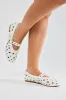 No Feelings Grommet Ballet Flats - White sold by Fashion Nova