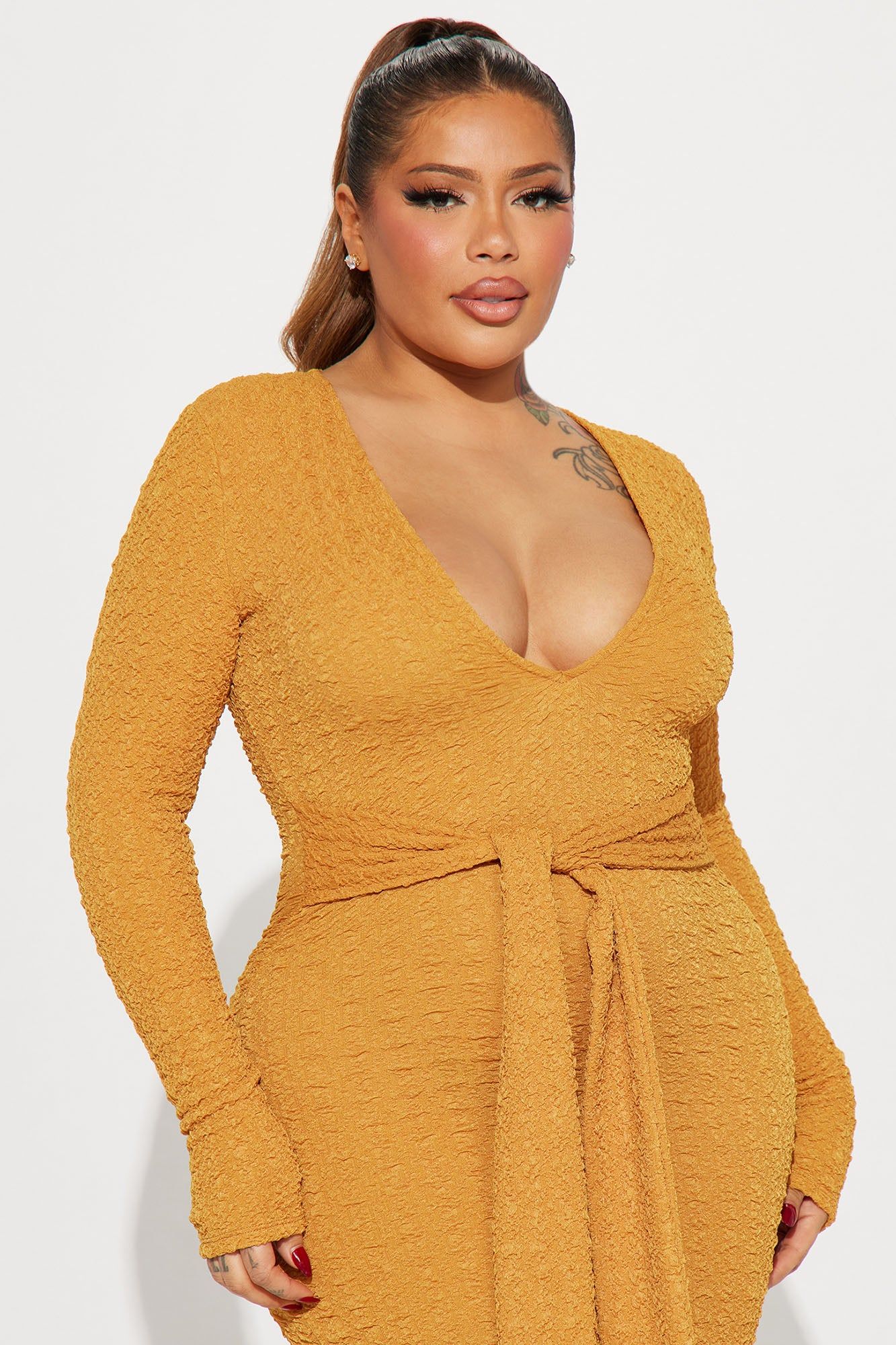 Dalia Midi Dress - Mustard sold by Fashion Nova product image thumbnail 5