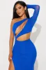 Eyes on Me Rhinestone Mesh Maxi Dress - Royal sold by Fashion Nova