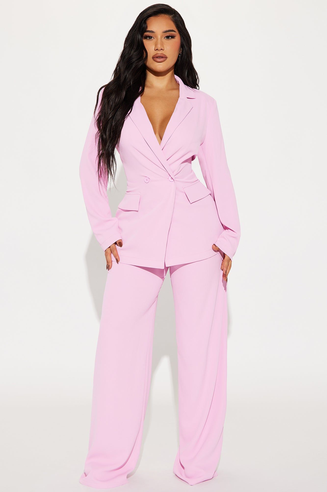 Krystal Blazer Set - Pink sold by Fashion Nova