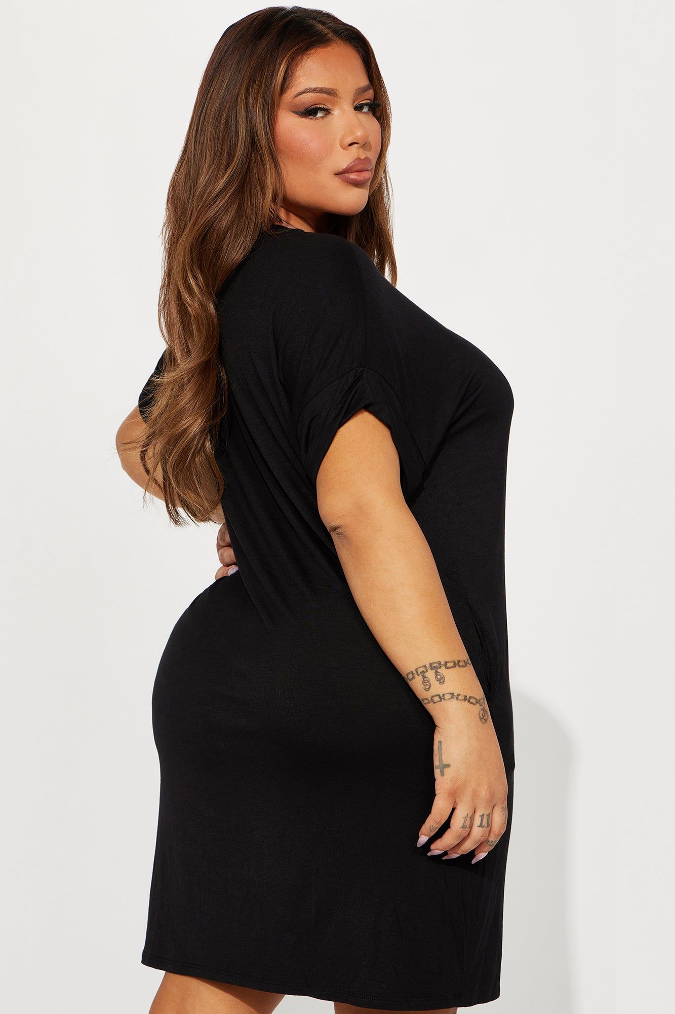 Kinsley T-Shirt Dress - Black sold by Fashion Nova product image thumbnail 3