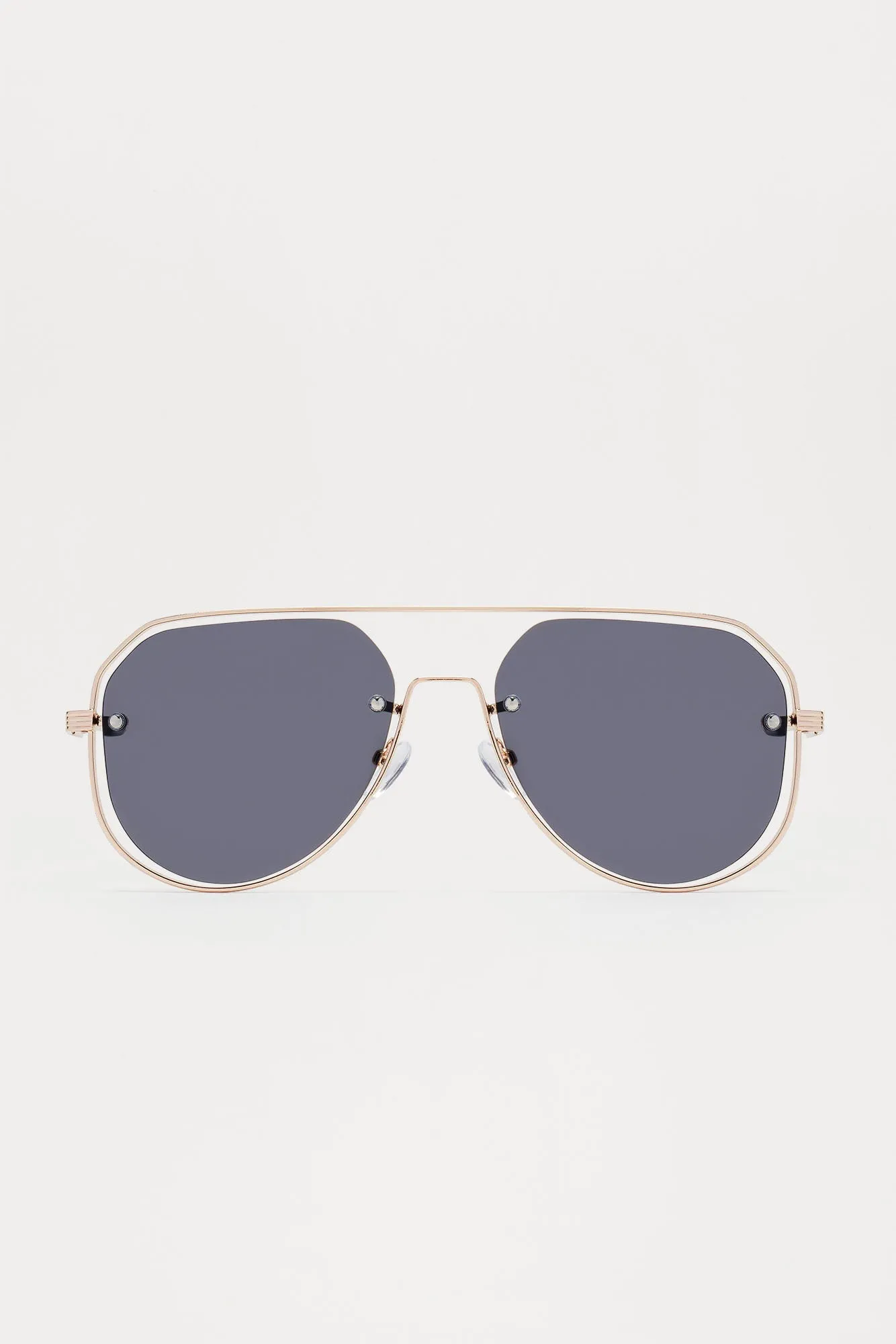 Over The Edge Sunglasses - Gold/Smoke sold by Fashion Nova product image thumbnail 3