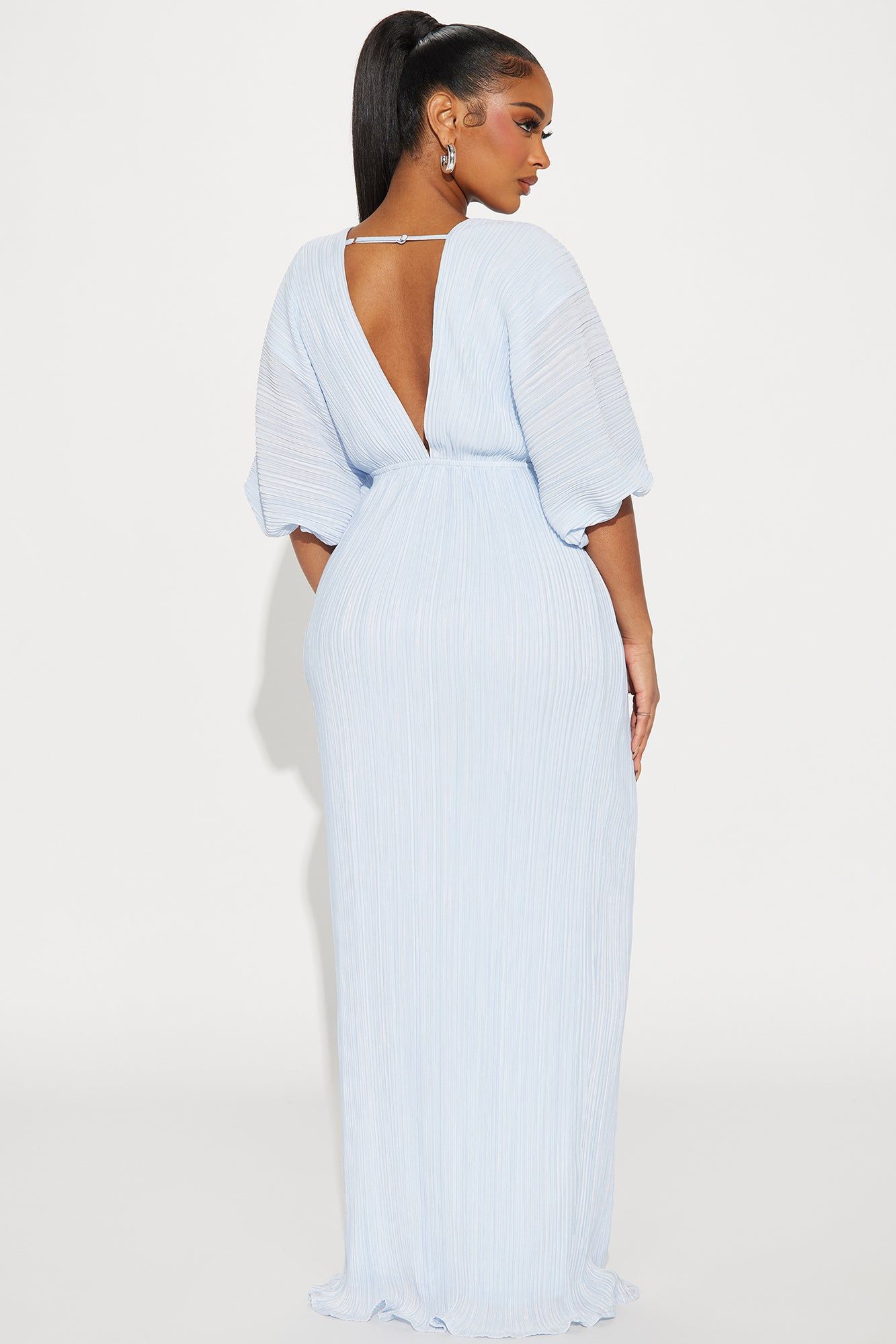 Paloma Pleated Maxi Dress - Light Blue sold by Fashion Nova product image thumbnail 3
