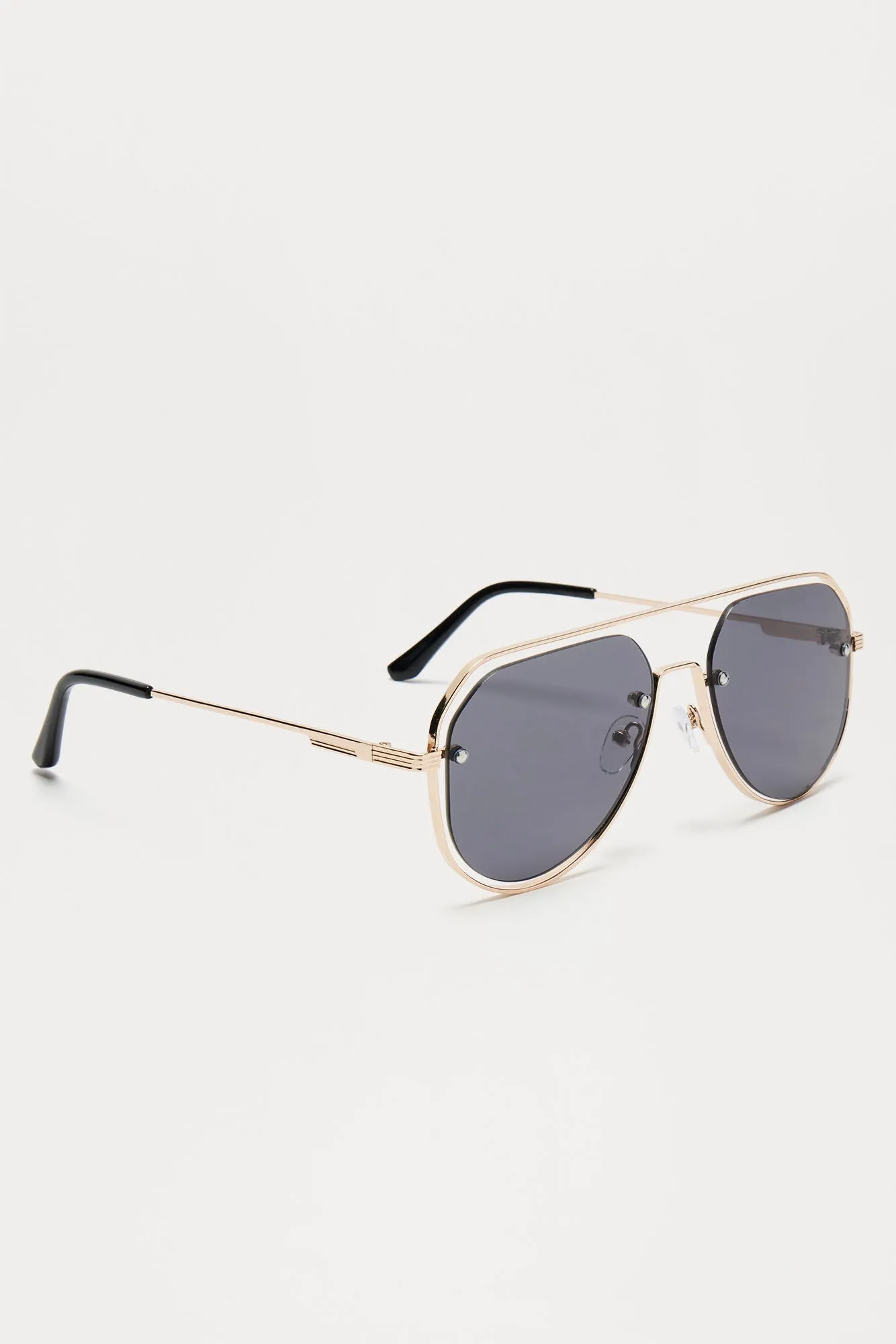 Over The Edge Sunglasses - Gold/Smoke sold by Fashion Nova product image thumbnail 4