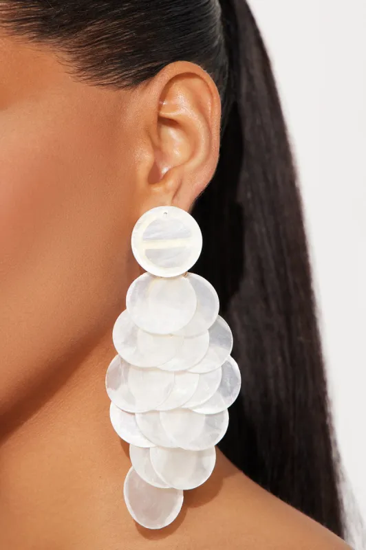 Seaside Dinner Earrings - White/combo sold by Fashion Nova