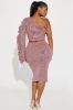 Delicate Flower Sweater Skirt Set - Mauve sold by Fashion Nova