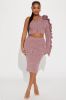 Delicate Flower Sweater Skirt Set - Mauve sold by Fashion Nova
