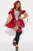 Midnight Riding Hood 3 Piece Costume Set - Red/Black sold by Fashion Nova