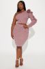 Delicate Flower Sweater Skirt Set - Mauve sold by Fashion Nova