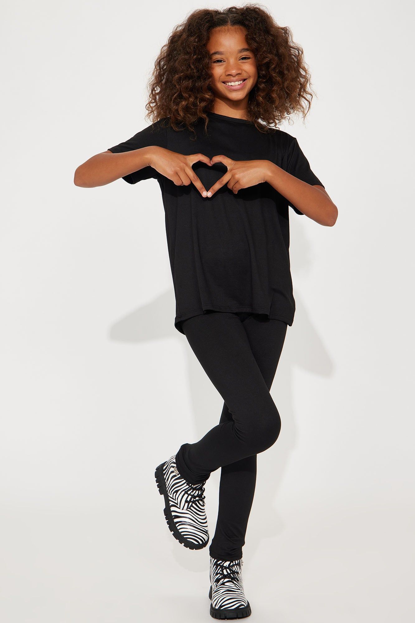 Mini Weekend Vibes II Legging Set - Black sold by Fashion Nova