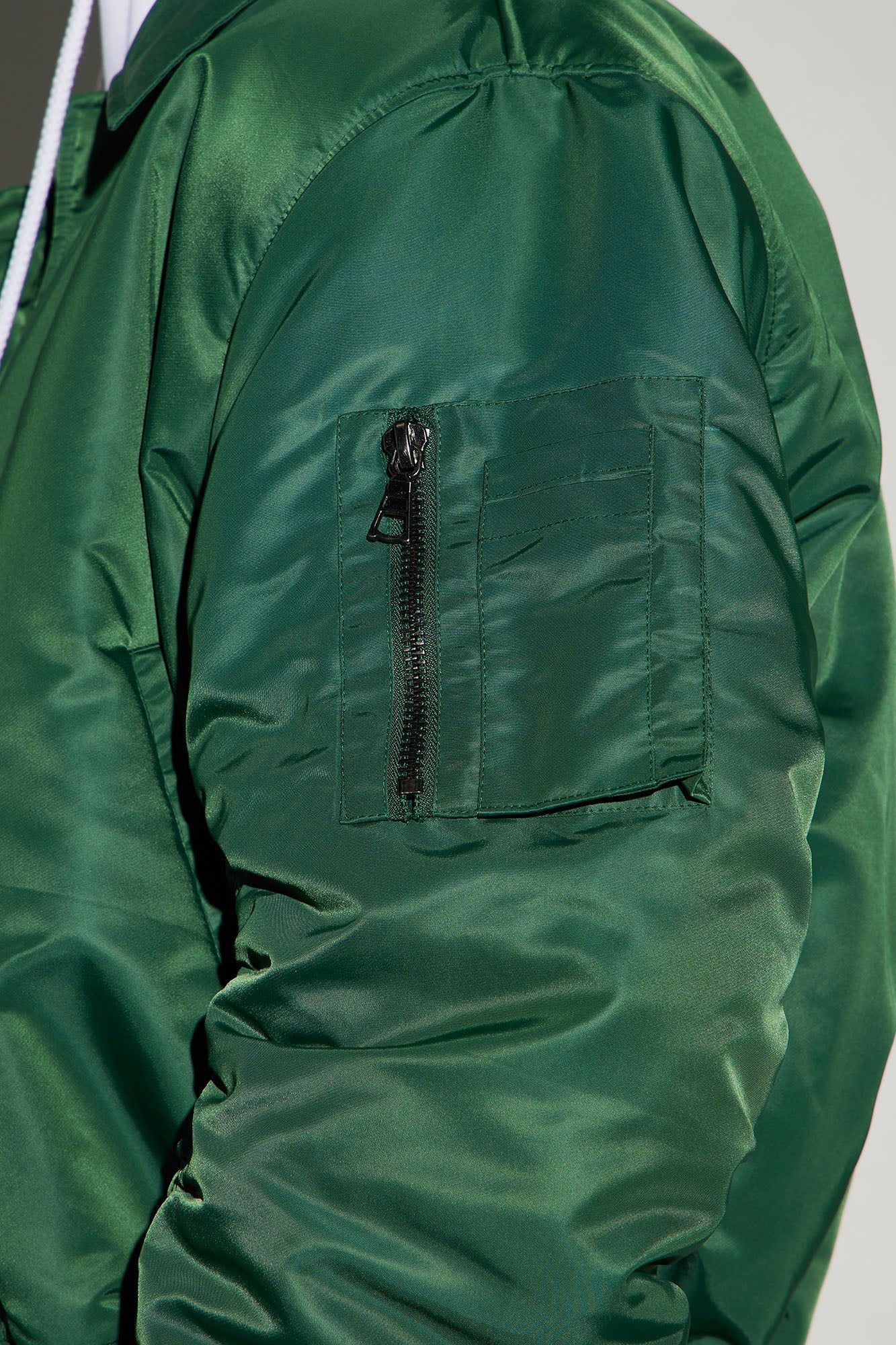 Sweet Spot Collar Bomber Jacket - Hunter sold by Fashion Nova product image thumbnail 3